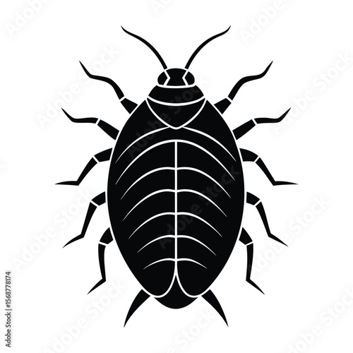 Black Cockroach Bug Illustration Vector Graphic