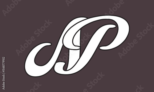 NP or PN creative fashion  logo design.