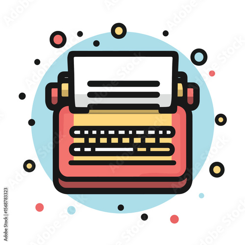Blog icon, vector style simple color