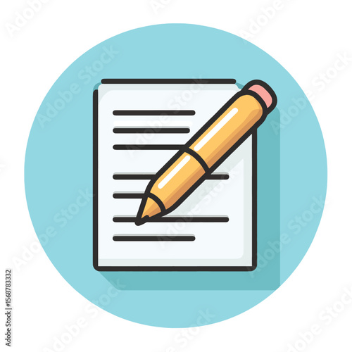 Blog icon, vector style simple color