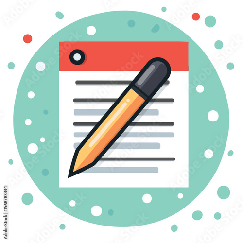 Blog icon, vector style simple color