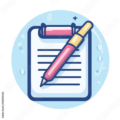 Blog icon, vector style simple color