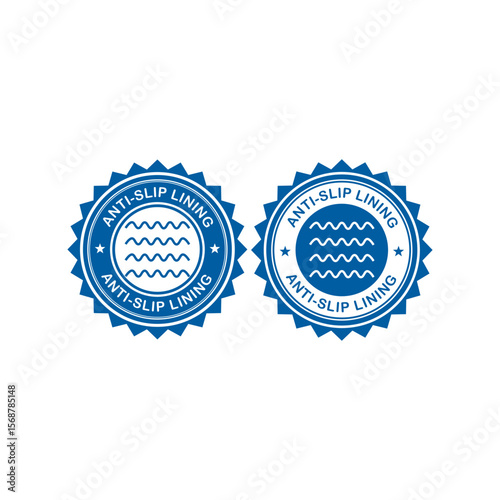 Anti-Slip Lining logo for improved grip and safety on various surfaces. Enhanced traction design.