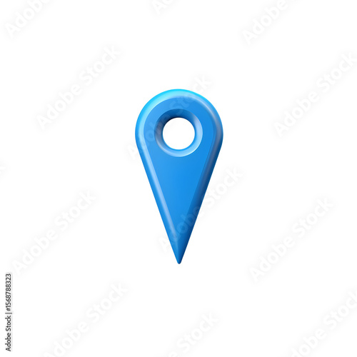 Free Download A single blue location pin isolated against a black background - GFXLoad