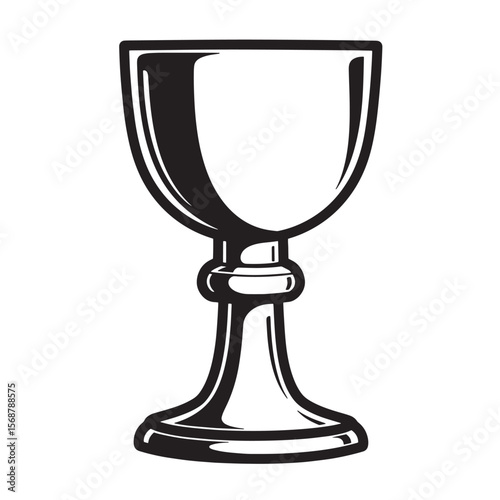 Vintage art of a chalice symbolizing religious ceremonies and holy communion faith and christianity