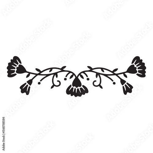 Vector illustration of bird and fish in decorative nature design