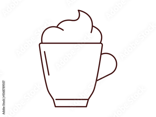 Latte macchiato icon. Beverages outline icon. Simple drink or beverages vector illustration in modern thin line style.