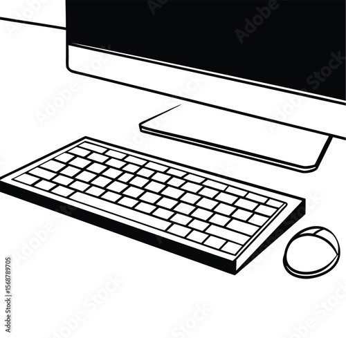 computer keyboard and mouse