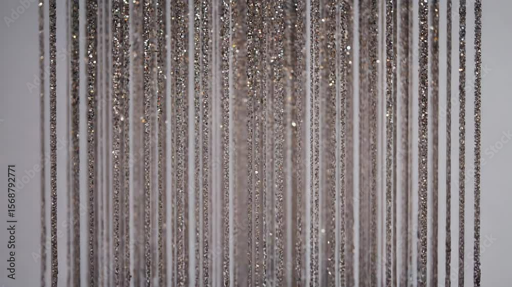 Slow motion glitter rain descending vertically over chroma background, perfect for event overlays, 4K isolated on white background