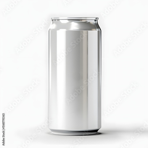 Beverage Can with Standard Aluminum Form Isolated on Transparent or White Background, PNG