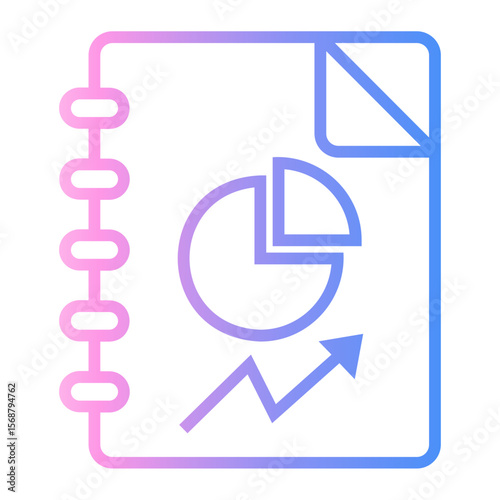 report Line Gradient Icon