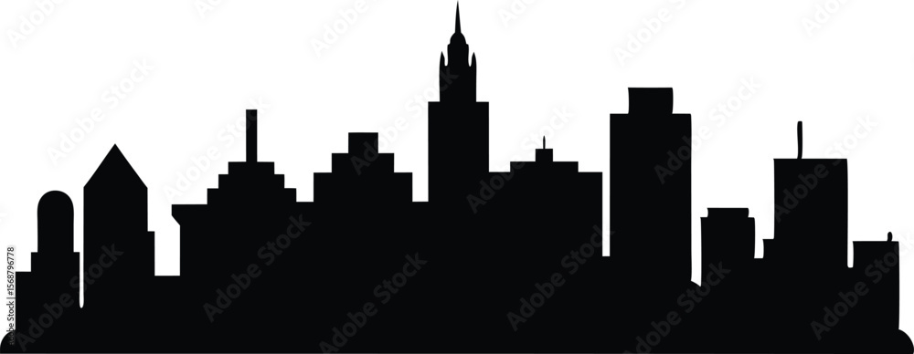 Fototapeta premium Montreal city skyline horizontal banner. Black and white silhouette of Montreal city, Canada. Vector template for your design.