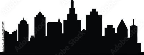 Pittsburgh skyline horizontal banner. Black and white silhouette of Pittsburgh, Pittsburgh, Pennsylvania skyline. Detailed vector silhouette