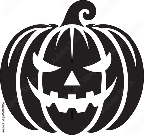 halloween pumpkin vector illustration, halloween pumpkin silhouette vector, pumpkin face