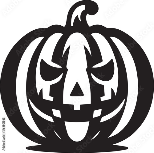halloween pumpkin vector illustration, halloween pumpkin silhouette vector, pumpkin face