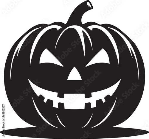halloween pumpkin vector illustration, halloween pumpkin silhouette vector, pumpkin face