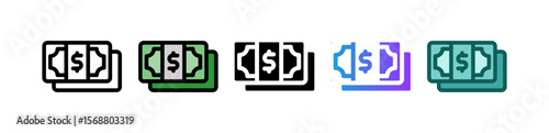 Money multiple icon