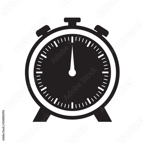 Monochrome timer vector illustration representing time management and efficiency in vintage art