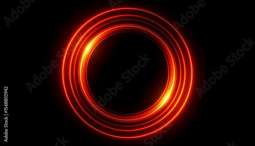 Abstract glowing orange circles