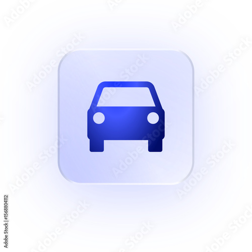 Glassmorphism Icon Front Car Icon Car Icon Soft Shadow Glassmorphic Vehicle Icon Automobile Icon Transport Icon Golden Car Car Front View Drive Icon Golden Vehicle