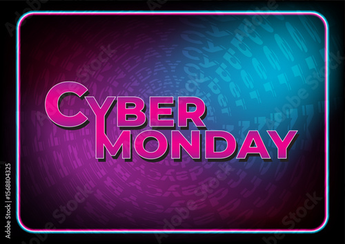 Cyber Monday Celebration: a vivid illustration of the promotional event, with 