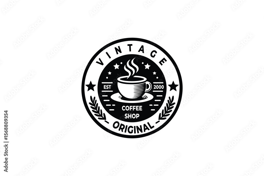 Fototapeta premium Vintage Coffee Shop Logo Badge Design