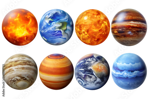 Wallpaper Mural Planets of the Solar System on transparent background Torontodigital.ca
