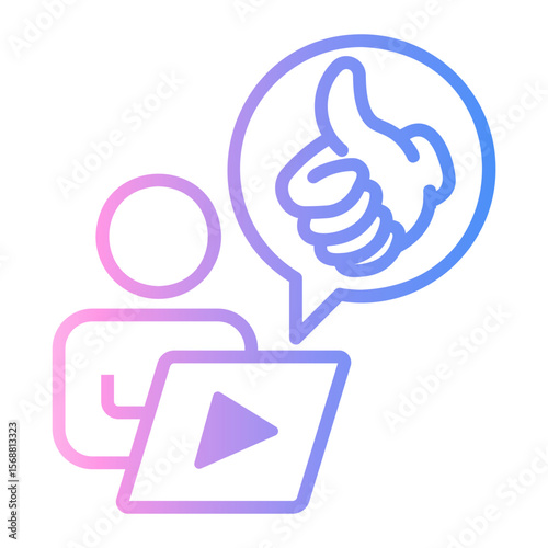 feedback Line Gradient Icon