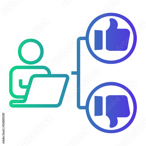 feedback Line Gradient Icon