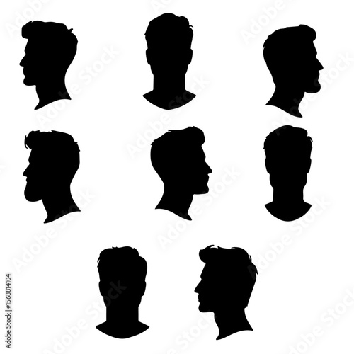 man profiles silhouette , man avatar