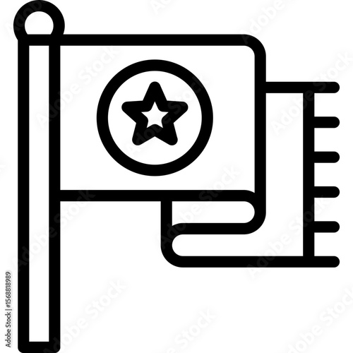 flag icon illustration design with outline