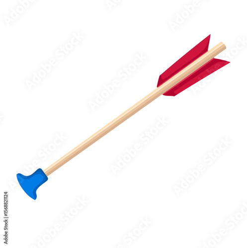Single Toy Arrow Rubber Illustration Isolated on White Background