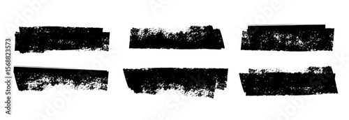 Set of Grunge Brush strokes , Paintbrush Grunge design elements, Hand drawn Grunge texture, text box backgrounds vector illustrator