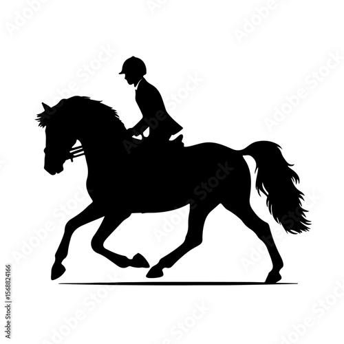 horse rider silhouette , horse rider vector