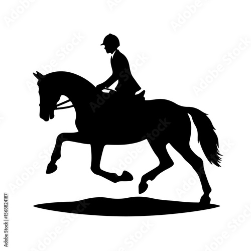 horse rider silhouette , horse rider vector