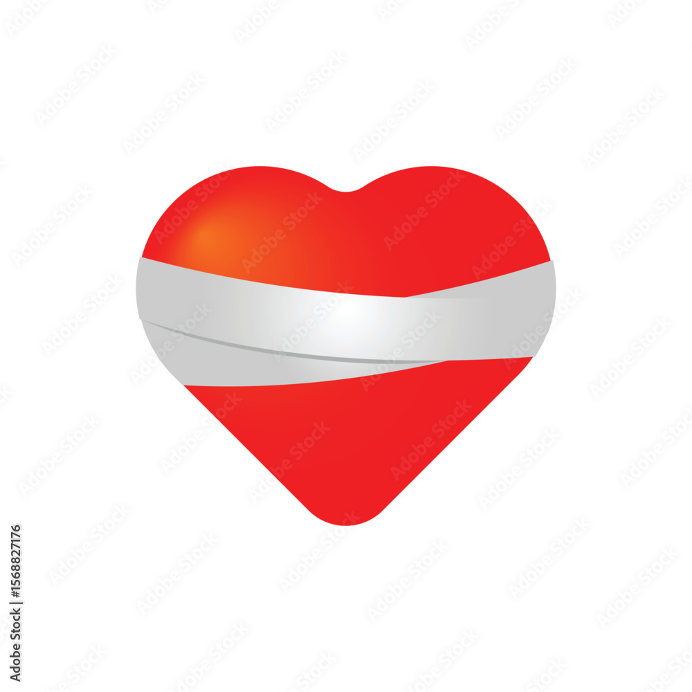 Fototapeta premium Vector illustration of heart. EPS 10 format