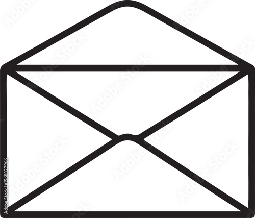 Simple Black Envelope Outline mail communication