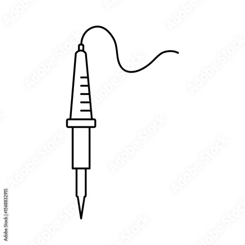 solder icon isolated sign symbol vector, simple flat black linear illustration for web and app..eps