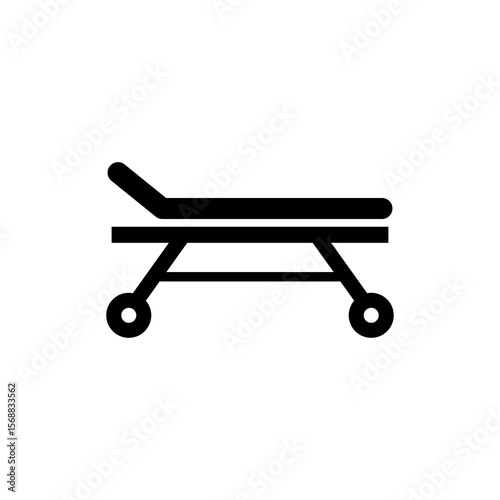 stretcher icon isolated sign symbol vector, flat black simple illustration for web and app..eps