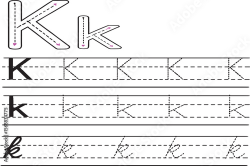 English Alphabet Handwriting Practice Sheet for Kids and Beginners