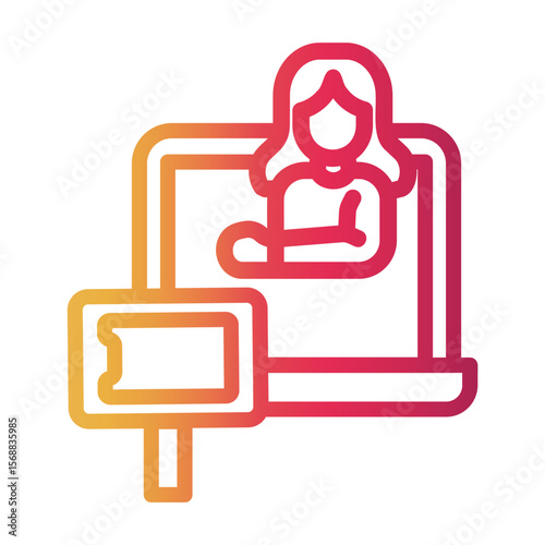 influencer Line Gradient Icon