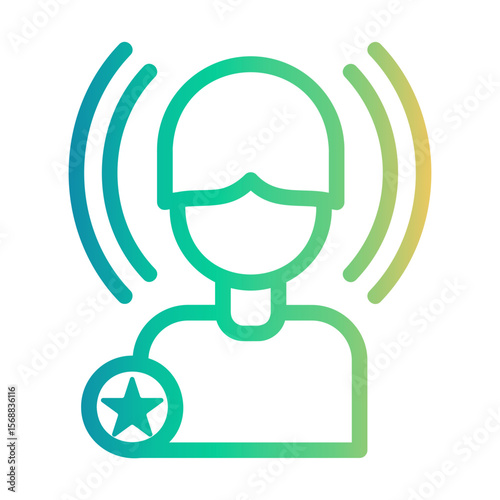 influencer Line Gradient Icon