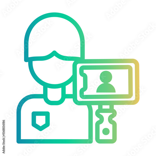 influencer Line Gradient Icon