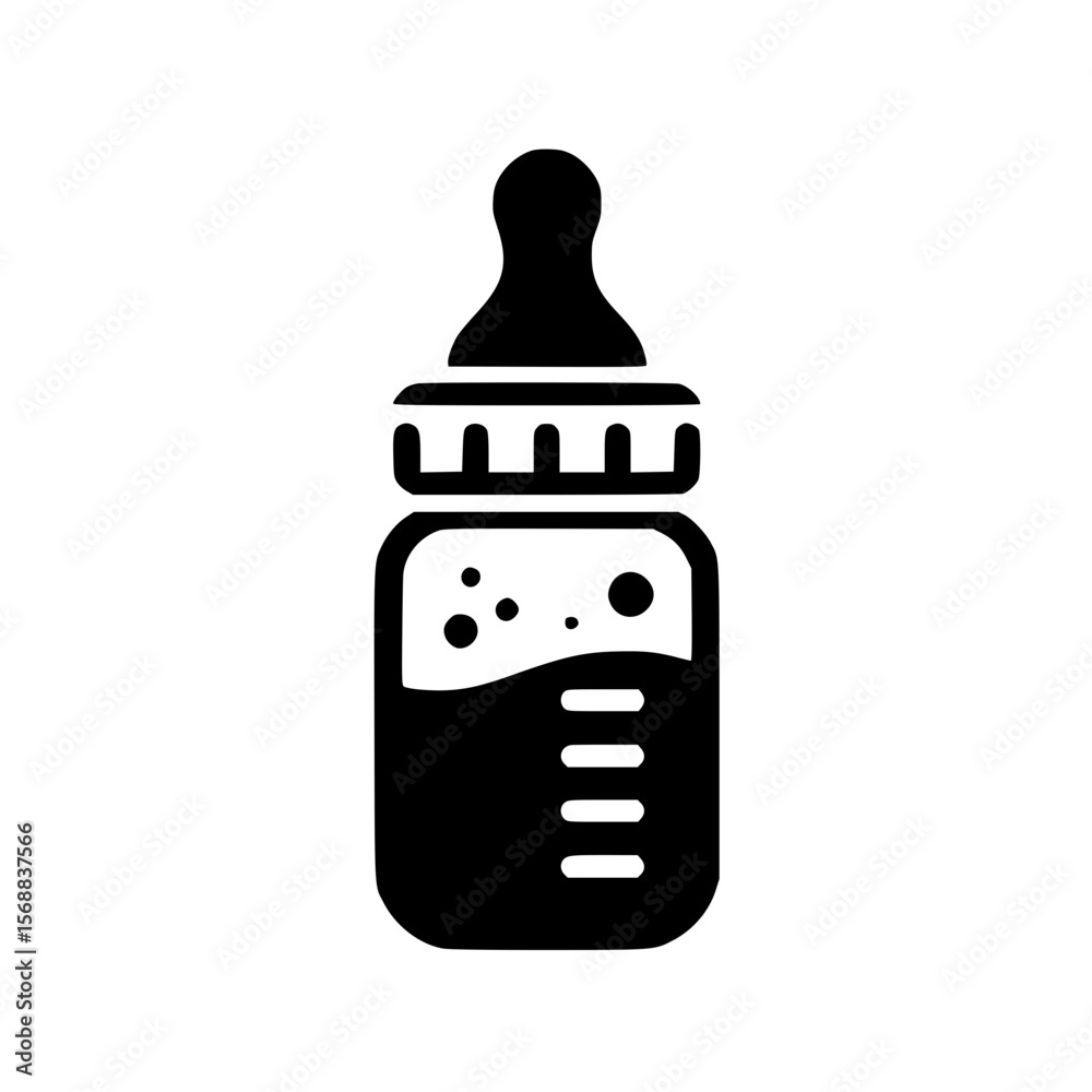 Baby Bottle Silhouette Icon – Minimalist Black SVG Clipart Baby Bottle Silhouette Icon – Minimalist Black SVG Clipart