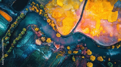 A vibrant photo of a modern irrigation system watering crops evenly.