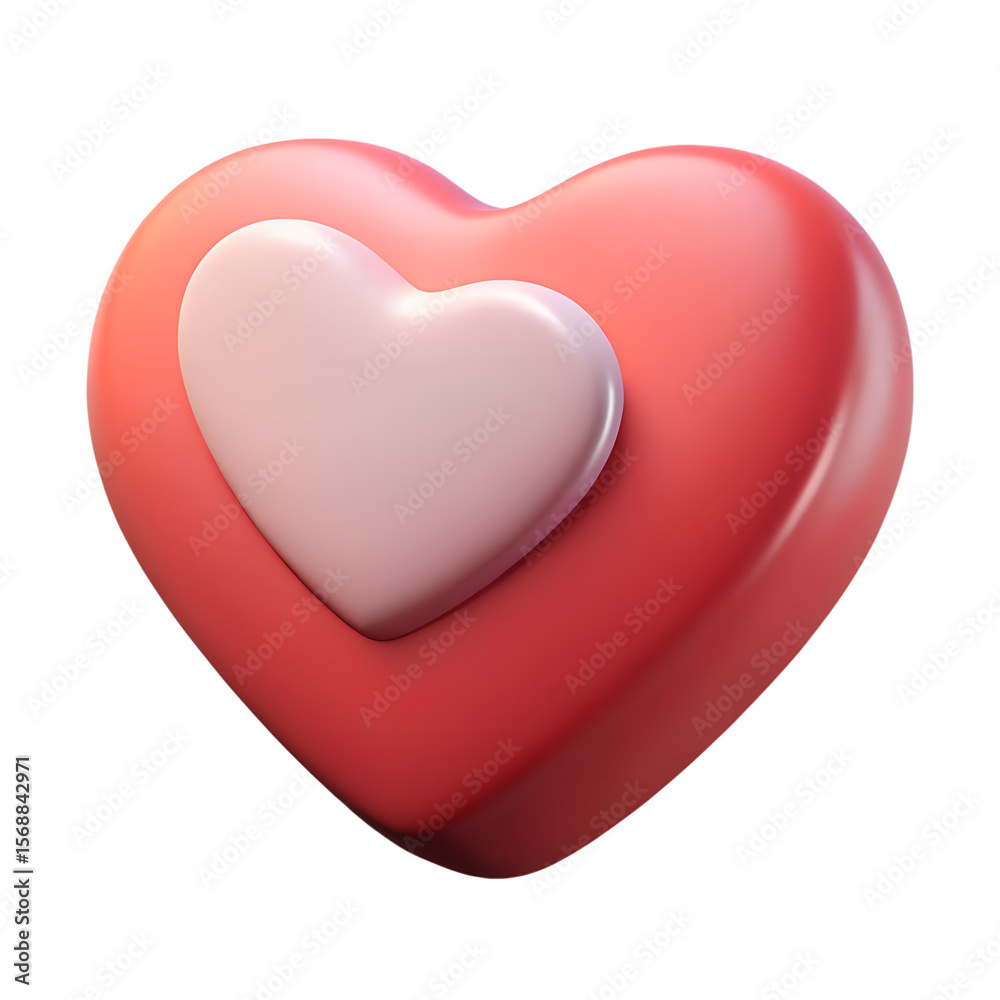 3D Render of a Lovely Pink and Red Heart Icon Perfect for romantic husband wife 3D Render of a Lovely Pink and Red Heart Icon Perfect for romantic husband wife