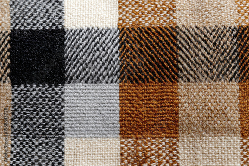 Black And Brown Scottish Tartan Plaid Textile Pattern