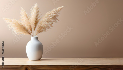 Elegant Vase with Pampas Grass