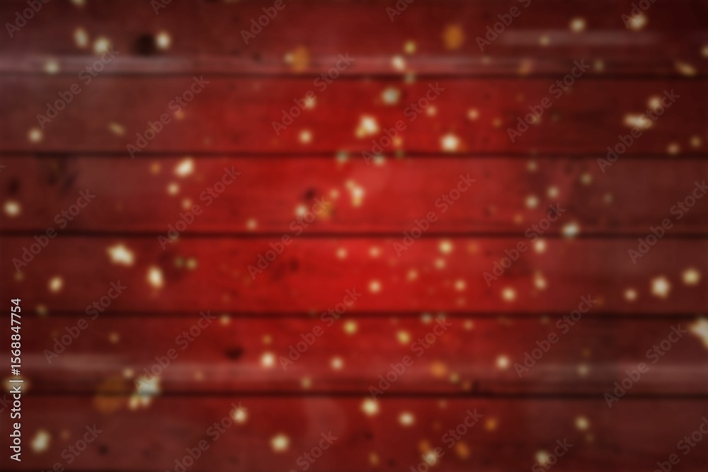 Naklejka premium Blurred stars on red planks