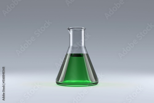 Conical flask with solution